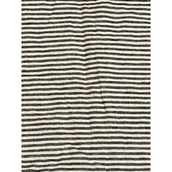 Black & White Linen Stripe Roll-Up Lounger Cover / Storage Sack – 7 ft × 3 ft - Picture 5 of 7